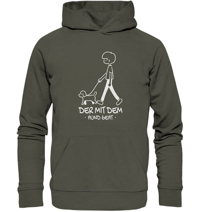 Der mit dem Hund geht - Organic Hoodie Khaki / XS