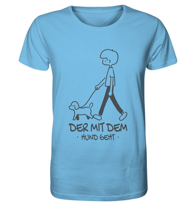 Der mit dem Hund geht - Organic Shirt Aqua Blue / XS