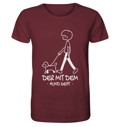 Der mit dem Hund geht - Organic Shirt Burgundy / XS