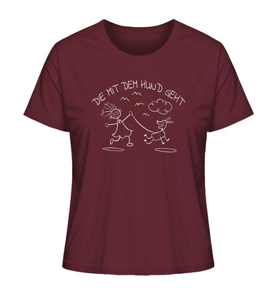 Die mit dem Hund geht - Ladies Organic Shirt Burgundy / XS