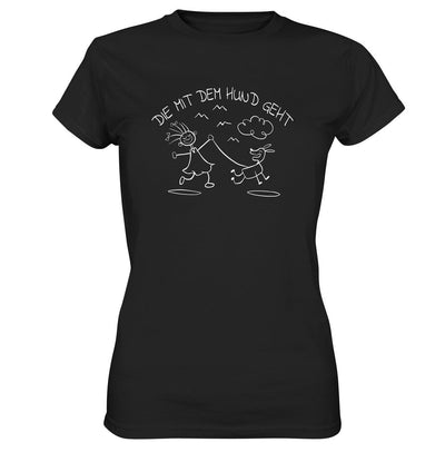 Die mit dem Hund geht - Ladies Premium Shirt Black / XS