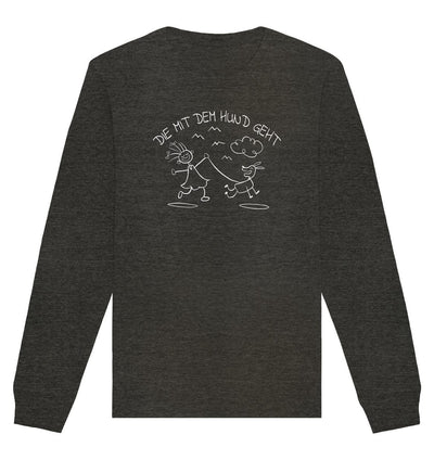 Die mit dem Hund geht - Organic Basic Unisex Sweatshirt Dark Heather Grey / XS
