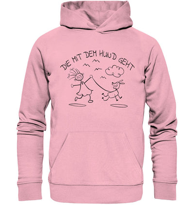 Die mit dem Hund geht - Organic Hoodie Cotton Pink / XS