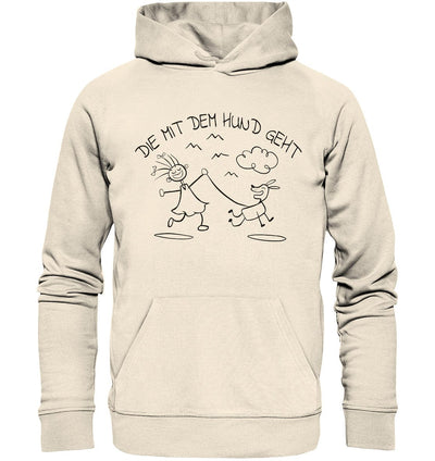 Die mit dem Hund geht - Organic Hoodie Natural Raw / XS