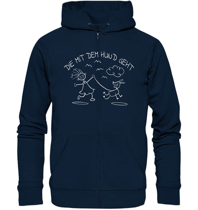 Die mit dem Hund geht - Organic Zipper French Navy / S