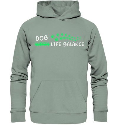 Dog Life Balance - Hundliebhaber - Organic Hoodie Aloe / XS