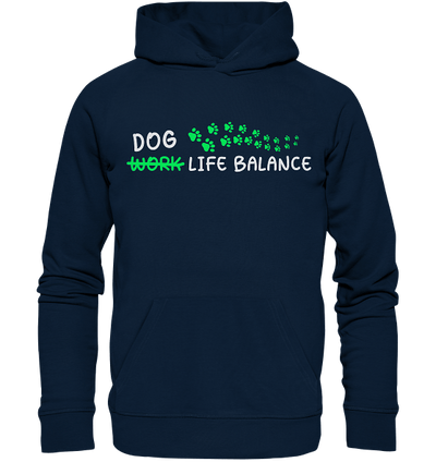 Dog Life Balance - Hundliebhaber - Organic Hoodie French Navy / XS