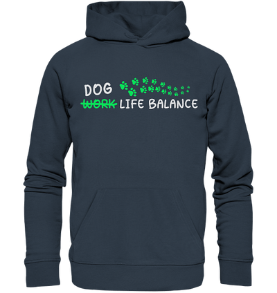 Dog Life Balance - Hundliebhaber - Organic Hoodie India Ink Grey / XS