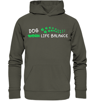 Dog Life Balance - Hundliebhaber - Organic Hoodie Khaki / XS
