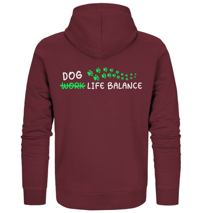 Dog Life Balance - Hundliebhaber - Organic Zipper Burgundy / XS