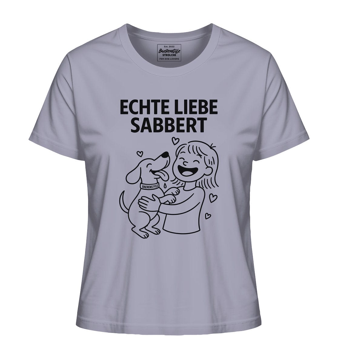 Echte Liebe sabbert - Damen Bio-Shirt