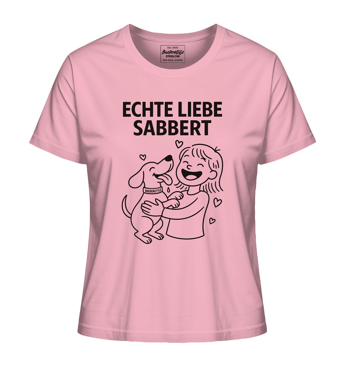 Echte Liebe sabbert - Damen Bio-Shirt