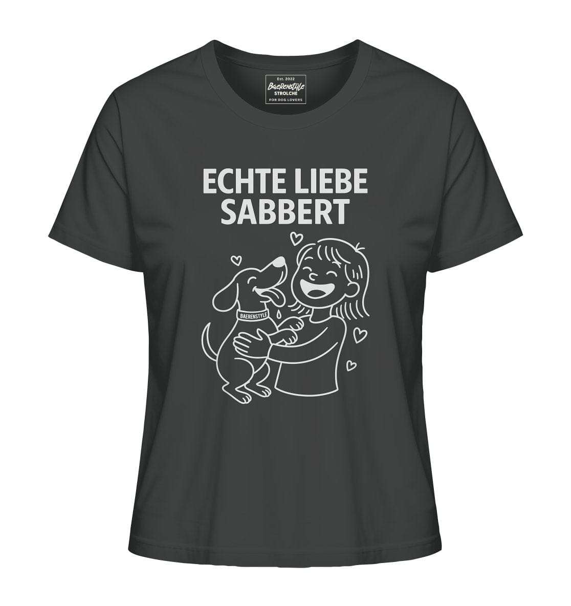 Echte Liebe sabbert - Damen Bio-Shirt