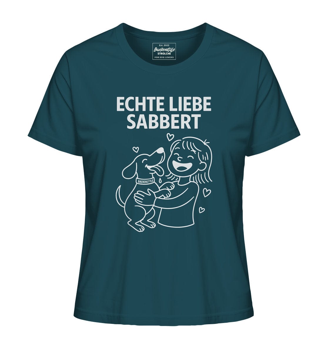 Echte Liebe sabbert - Damen Bio-Shirt