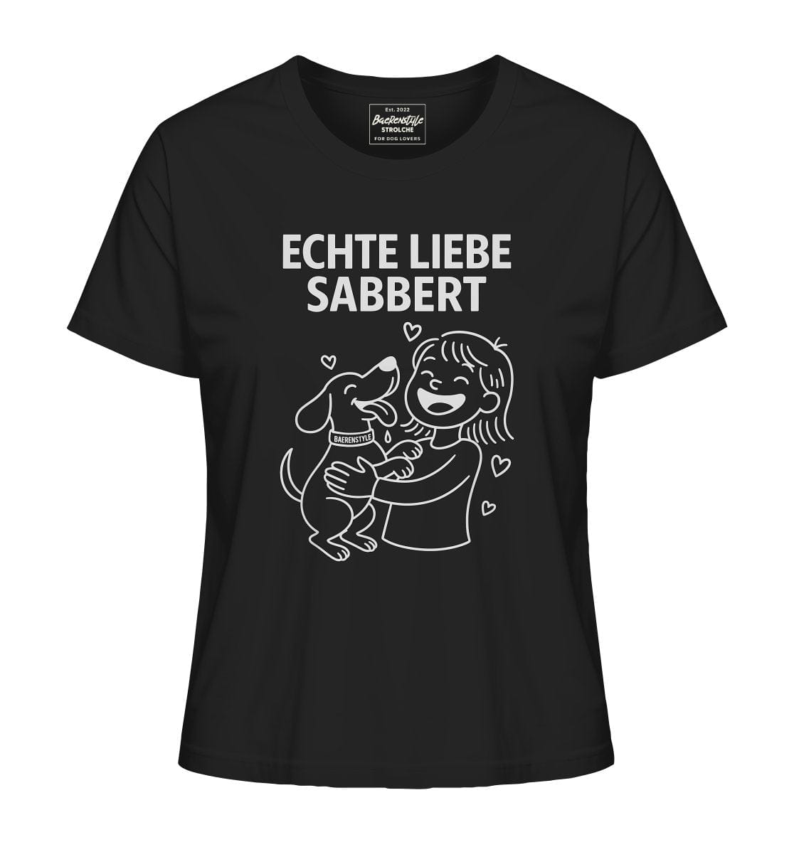 Echte Liebe sabbert - Damen Bio-Shirt Black / XS