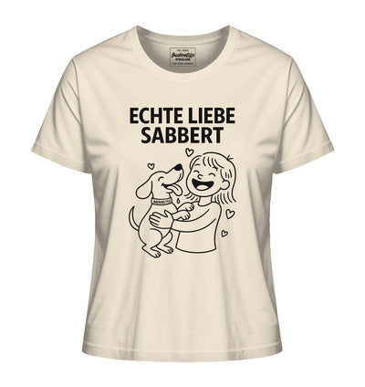 Echte Liebe sabbert - Damen Bio-Shirt Natural Raw / XS