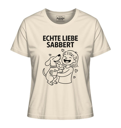 Echte Liebe sabbert - Damen Bio-Shirt Natural Raw / XS