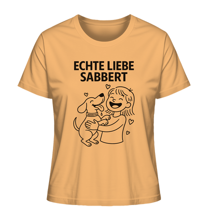 Echte Liebe sabbert – Damen Bio-Shirt Nispero / XS