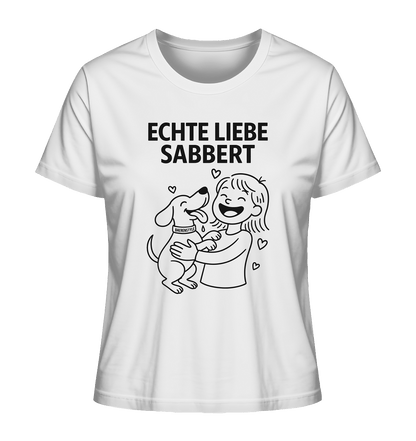 Echte Liebe sabbert – Damen Bio-Shirt White / XS