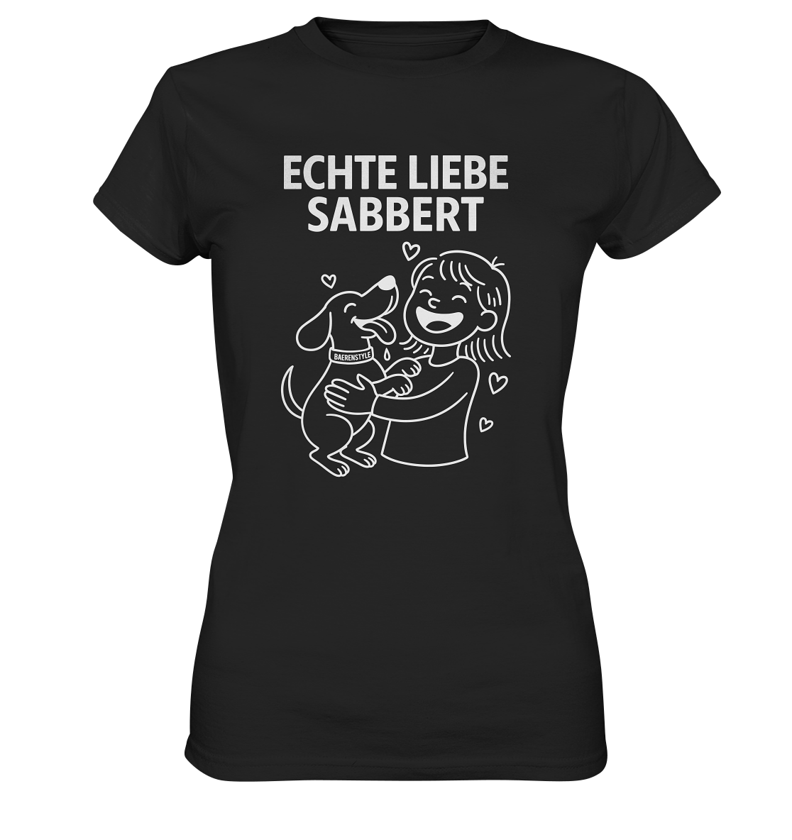 Echte Liebe sabbert - Damen Premium Shirt Black / XS