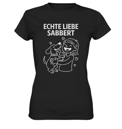 Echte Liebe sabbert - Damen Premium Shirt Black / XS