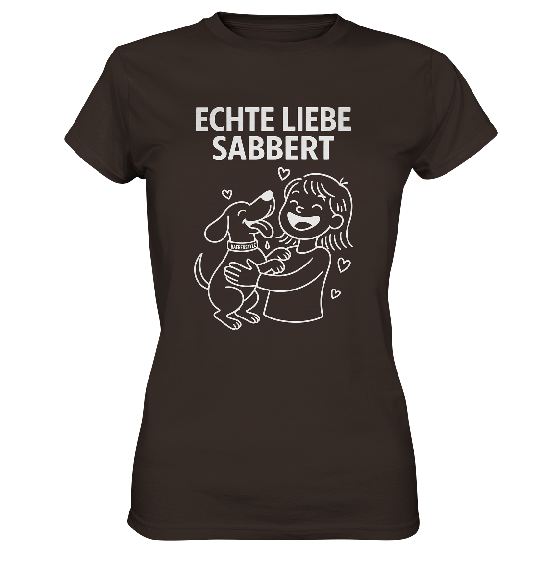 Echte Liebe sabbert - Damen Premium Shirt Brown / XS