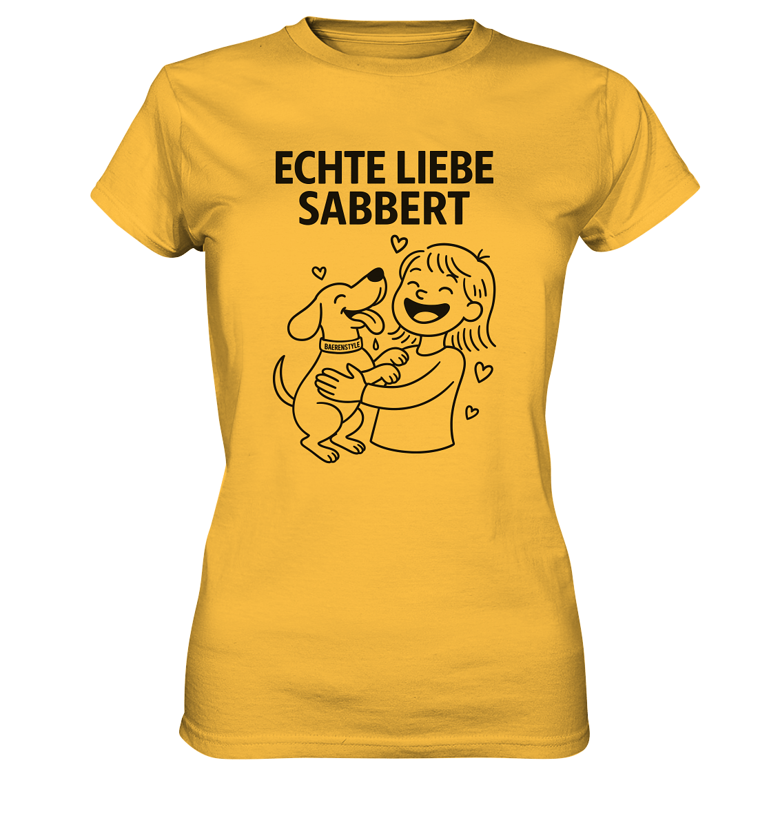 Echte Liebe sabbert - Damen Premium Shirt Gold / XS