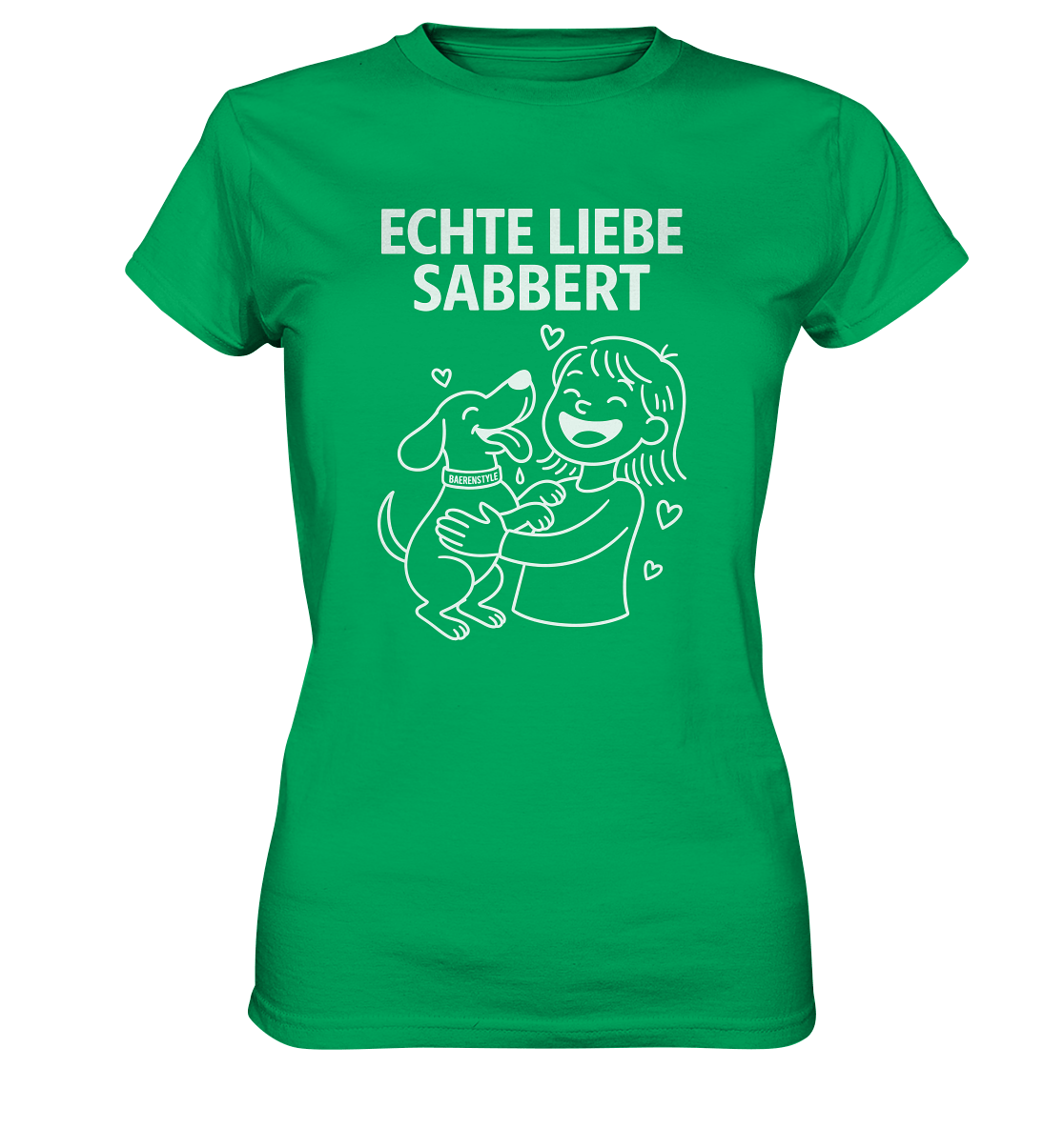 Echte Liebe sabbert - Damen Premium Shirt Kelly Green / XS
