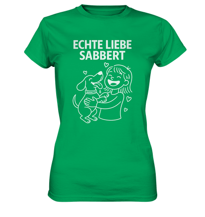 Echte Liebe sabbert - Damen Premium Shirt Kelly Green / XS