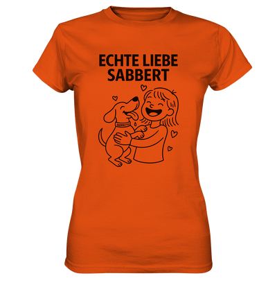 Echte Liebe sabbert - Damen Premium Shirt Orange / XS