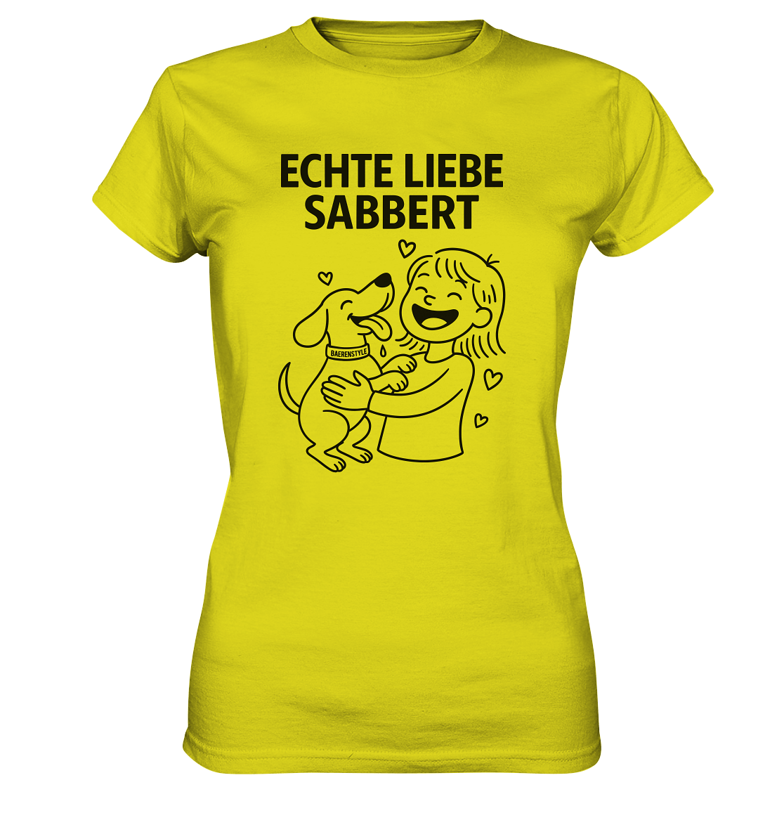 Echte Liebe sabbert - Damen Premium Shirt Pixel Lime / XS