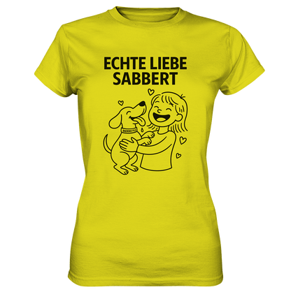 Echte Liebe sabbert - Damen Premium Shirt Pixel Lime / XS