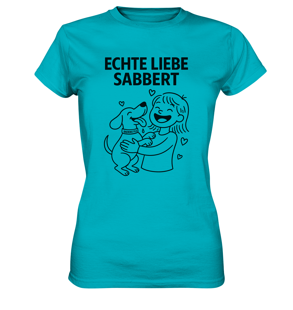 Echte Liebe sabbert - Damen Premium Shirt Swimming Pool / XS