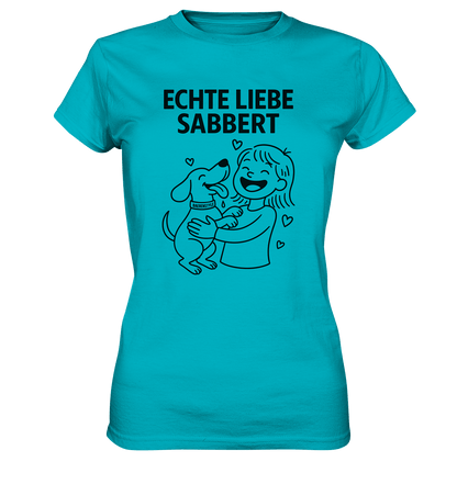 Echte Liebe sabbert - Damen Premium Shirt Swimming Pool / XS