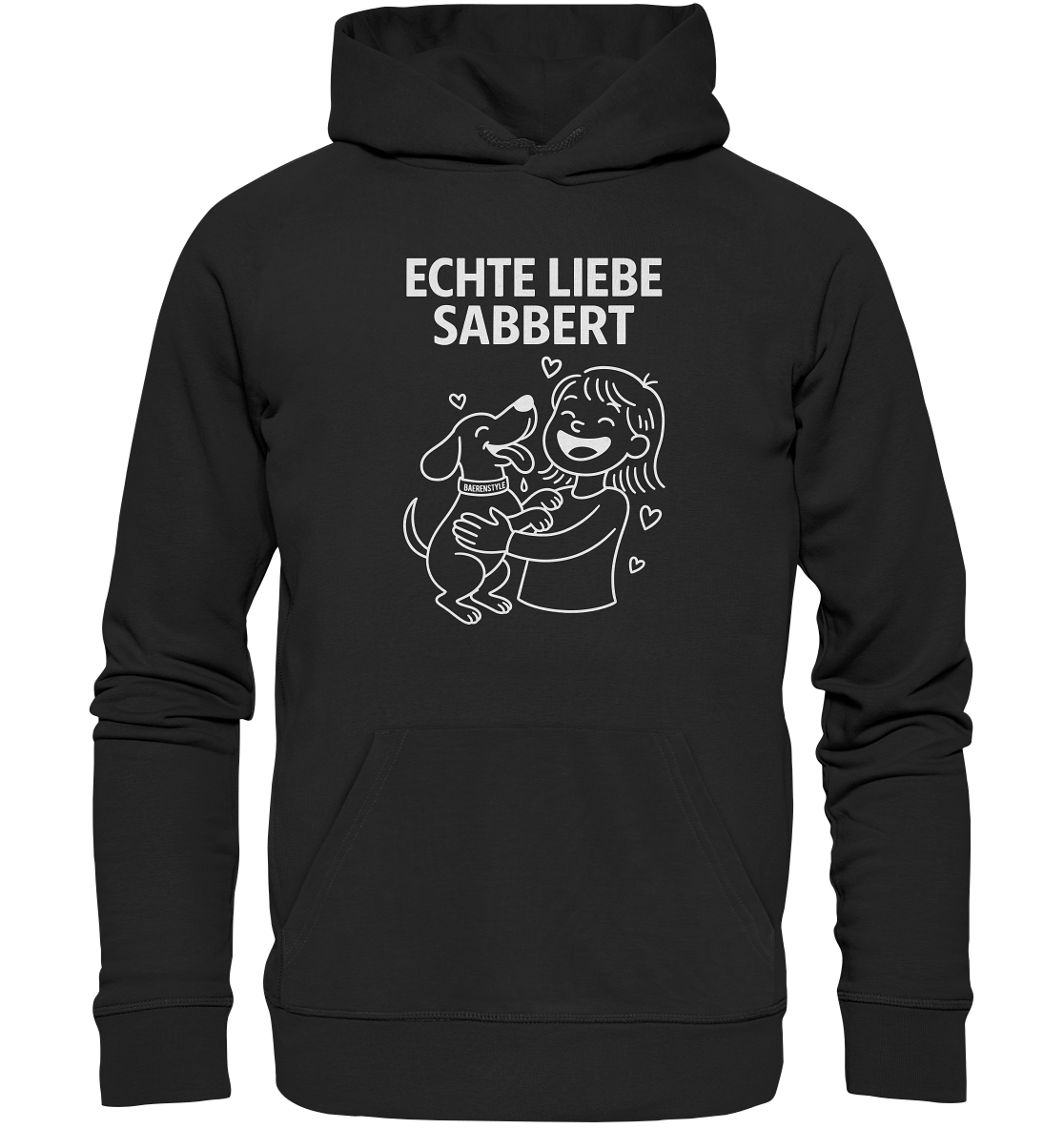 Echte Liebe sabbert - Organic Hoodie Black / XS