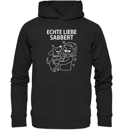 Echte Liebe sabbert - Organic Hoodie Black / XS