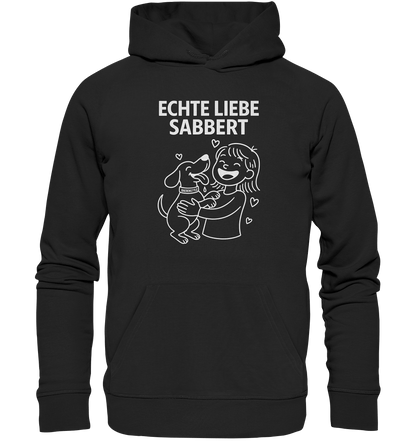 Echte Liebe sabbert - Organic Hoodie Black / XS