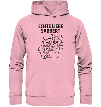 Echte Liebe sabbert - Organic Hoodie Cotton Pink / XS