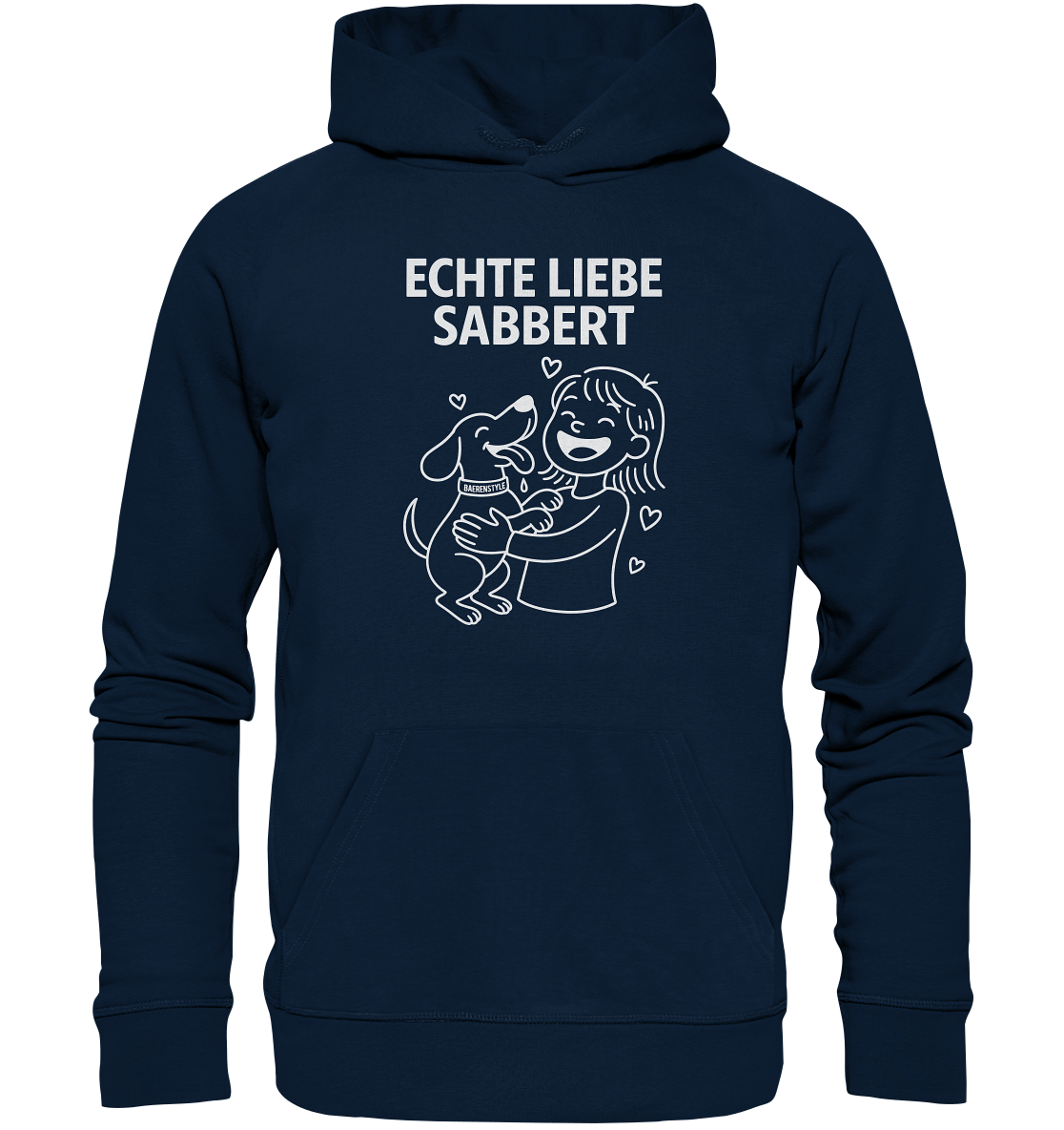 Echte Liebe sabbert - Organic Hoodie French Navy / XS