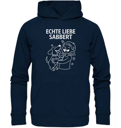 Echte Liebe sabbert - Organic Hoodie French Navy / XS