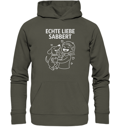 Echte Liebe sabbert - Organic Hoodie Khaki / XS