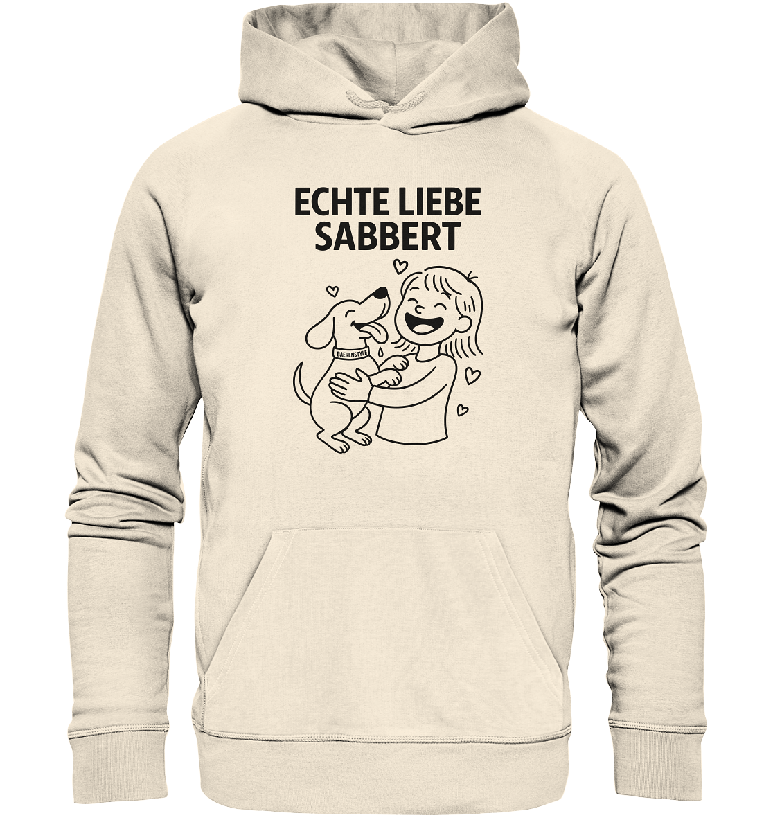 Echte Liebe sabbert - Organic Hoodie Natural Raw / XS