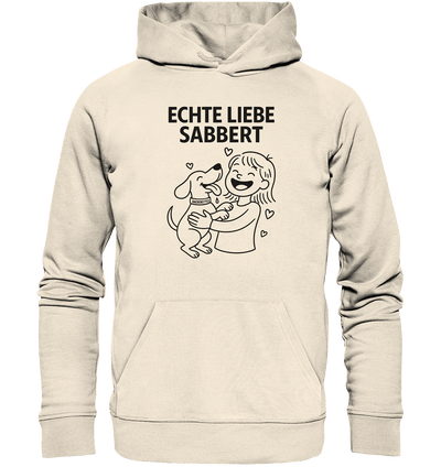 Echte Liebe sabbert - Organic Hoodie Natural Raw / XS