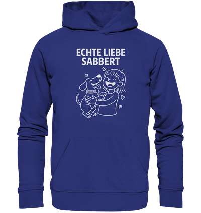 Echte Liebe sabbert - Organic Hoodie Worker Blue / XS