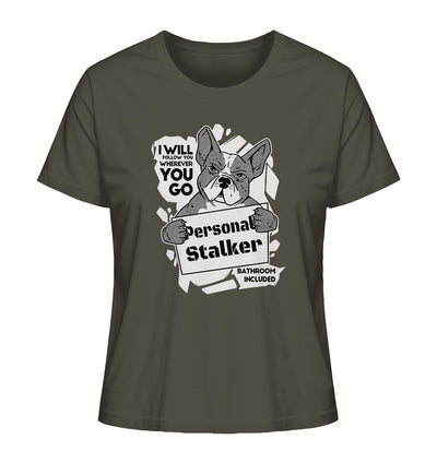 Französische Bulldogge - Personal Stalker - Ladies Organic Shirt Khaki / XS