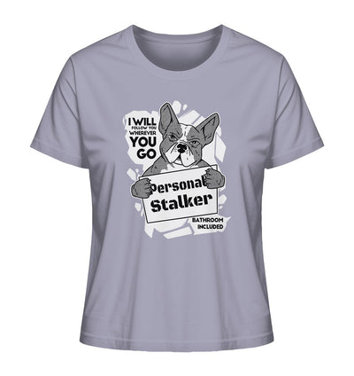 Französische Bulldogge - Personal Stalker - Ladies Organic Shirt Lavender / XS