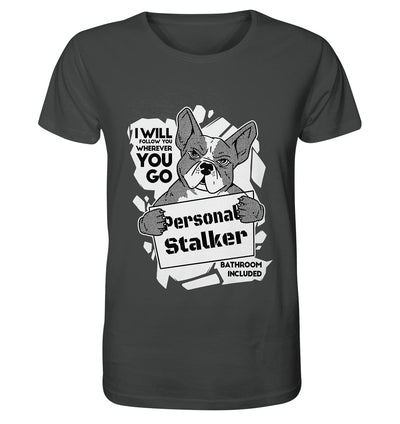Französische Bulldogge - Personal Stalker - Organic Shirt Anthracite / XS