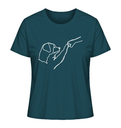 Hund und Mensch in Freundschaft - Hand und Pfote - Ladies Organic Shirt Stargazer / XS