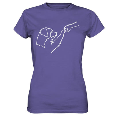 Hund und Mensch in Freundschaft - Hand und Pfote - Ladies Premium Shirt Millenial Lilac / XS