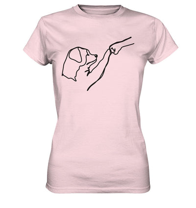 Hund und Mensch in Freundschaft - Hand und Pfote - Ladies Premium Shirt Orchid Pink / XS